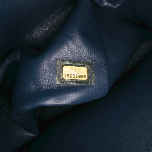 Pre-owned Chanel Jumbo Classic Caviar Double Flap Blue