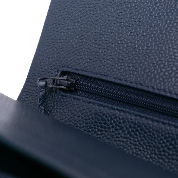 Pre-owned Chanel Jumbo Classic Caviar Double Flap Blue