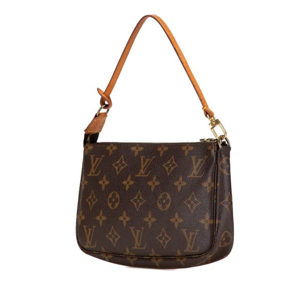 Pre-owned Louis Vuitton Monogram Pochette Accessoires Brown