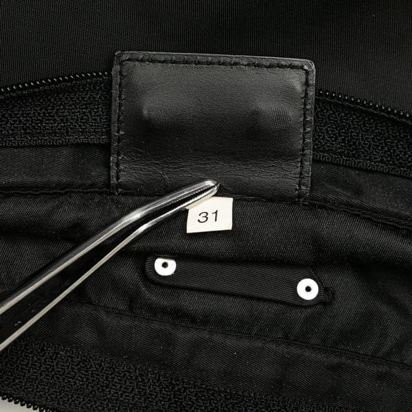 Pre-owned Prada Tessuto Zip Top Shoulder Bag Black
