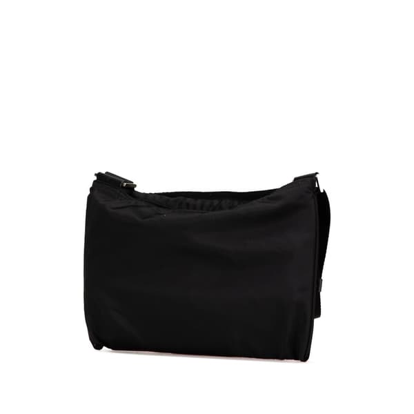 Pre-owned Prada Tessuto Zip Top Shoulder Bag Black