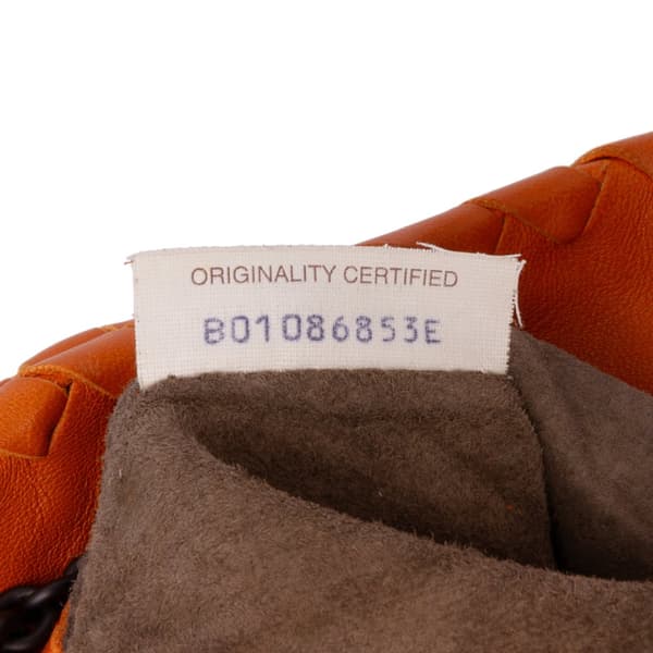 Pre-owned Bottega Veneta Nappa Intrecciato Duo Shoulder Bag Orange