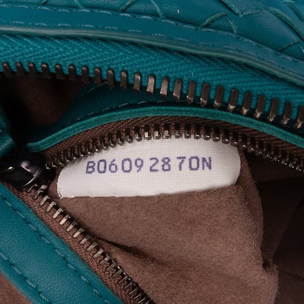 Pre-owned Bottega Veneta Nappa Intrecciato Shoulder Bag Blue