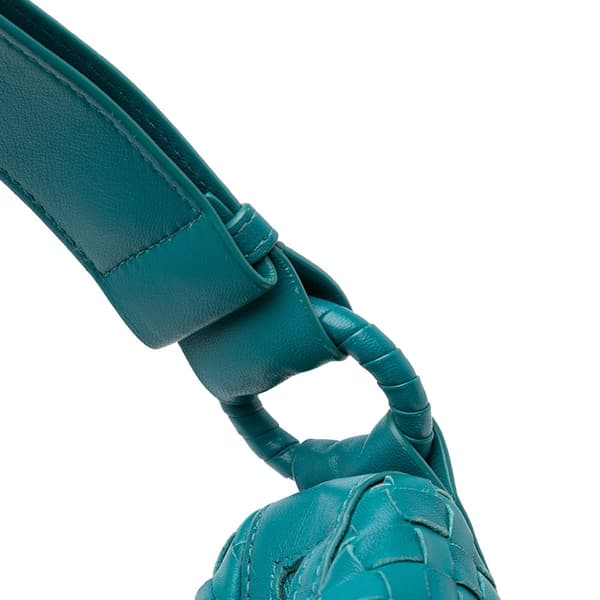 Pre-owned Bottega Veneta Nappa Intrecciato Shoulder Bag Blue