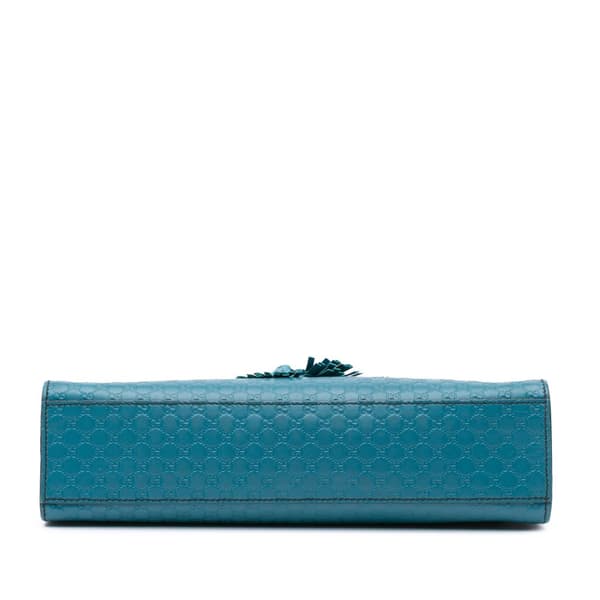 Pre-owned Gucci Medium Microguccissima Emily Shoulder Bag Blue