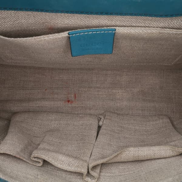 Pre-owned Gucci Medium Microguccissima Emily Shoulder Bag Blue