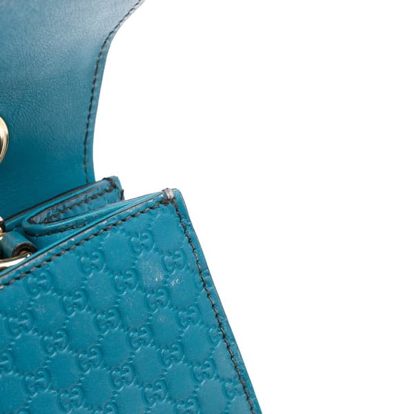 Pre-owned Gucci Medium Microguccissima Emily Shoulder Bag Blue