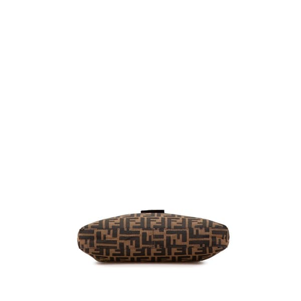 Pre-owned Fendi Zucca Canvas Shoulder Bag Brown
