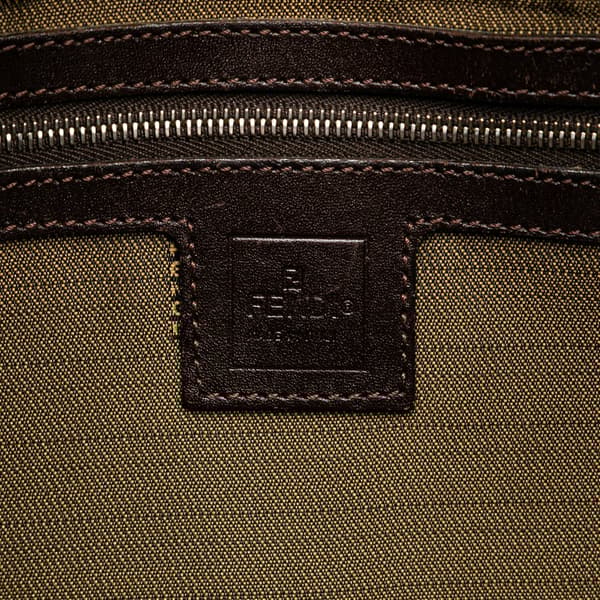 Pre-owned Fendi Zucca Canvas Shoulder Bag Brown