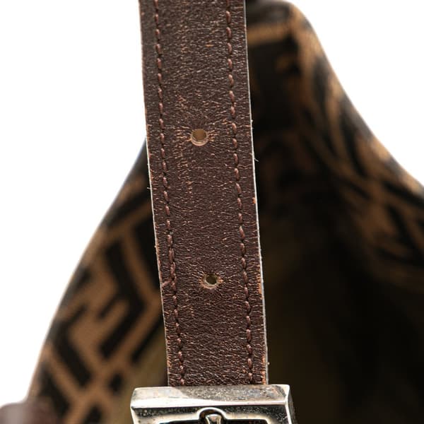 Pre-owned Fendi Zucca Canvas Shoulder Bag Brown