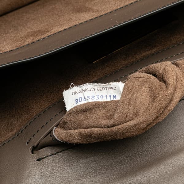 Pre-owned Bottega Veneta French Calf City Knot Shoulder Bag Brown