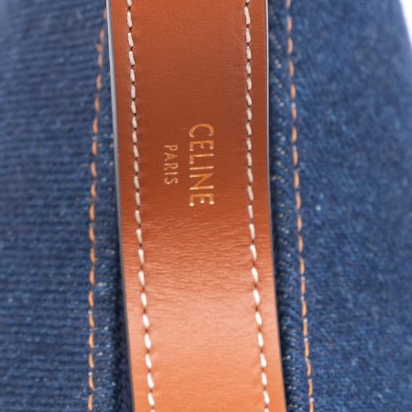 Pre-owned Celine Denim Ava Shoulder Bag Blue