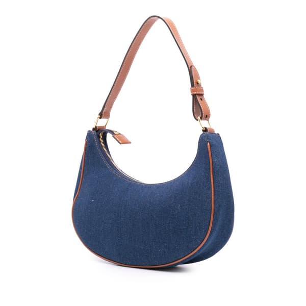 Pre-owned Celine Denim Ava Shoulder Bag Blue