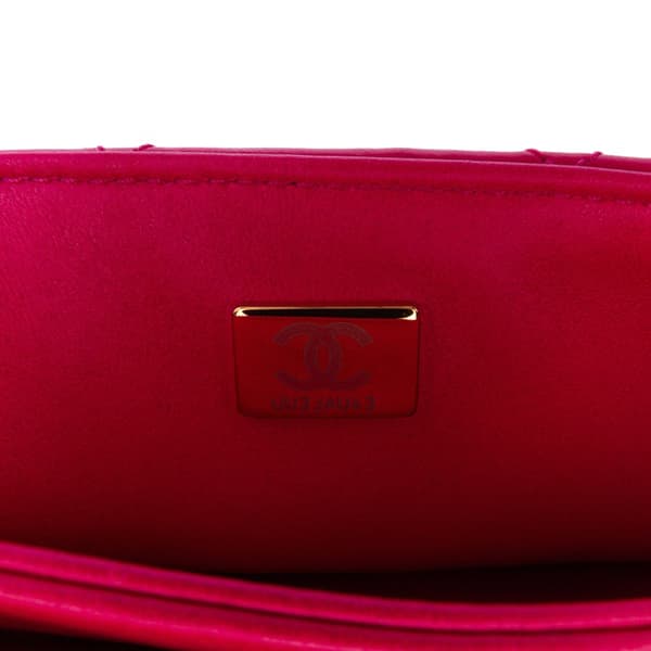 Pre-owned Chanel Small Quilted Lambskin On And On Chain Flap Pink