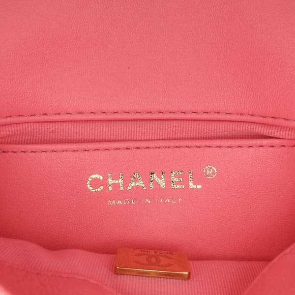 Pre-owned Chanel Mini Quilted Lambskin Funky Town Flap Pink