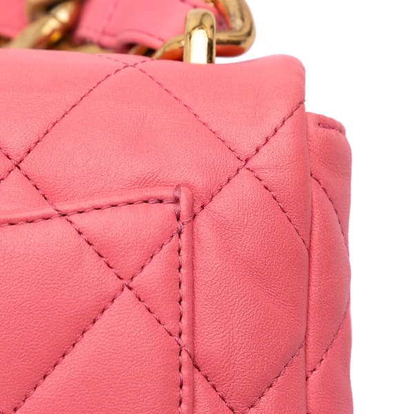 Pre-owned Chanel Mini Quilted Lambskin Funky Town Flap Pink