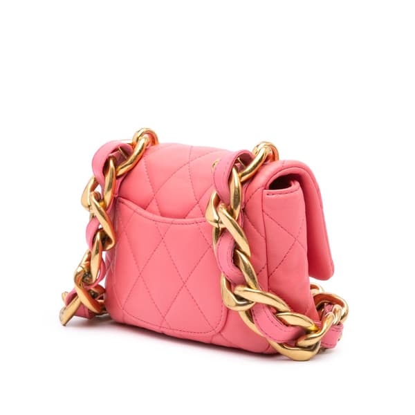 Pre-owned Chanel Mini Quilted Lambskin Funky Town Flap Pink