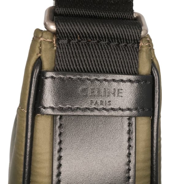 Pre-owned Celine Nylon Ava Shoulder Bag Green