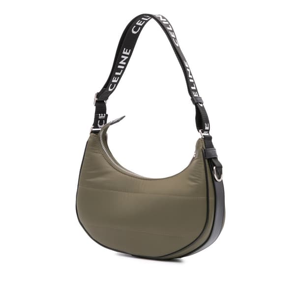Pre-owned Celine Nylon Ava Shoulder Bag Green