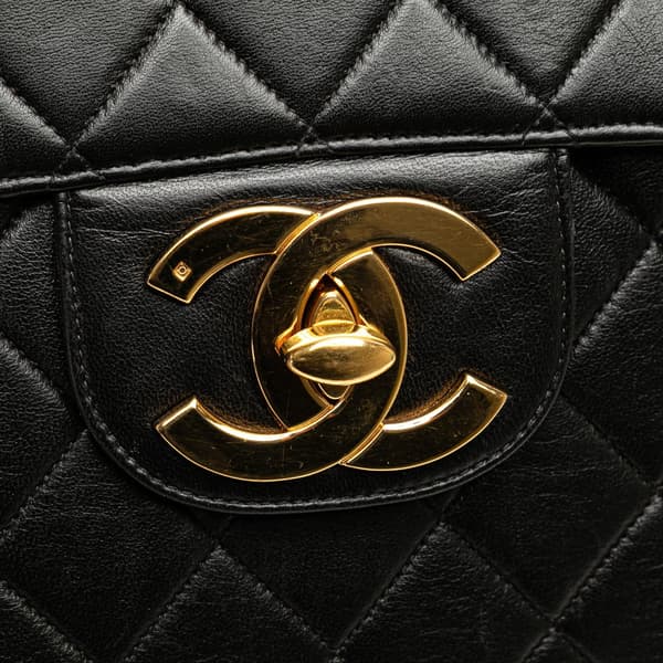 Pre-owned Chanel Jumbo XL Classic Lambskin Single Flap Black