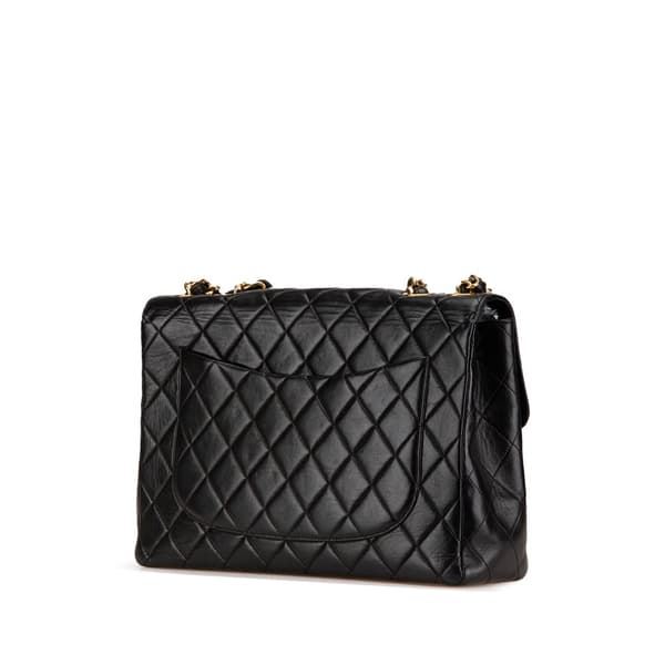 Pre-owned Chanel Jumbo XL Classic Lambskin Single Flap Black