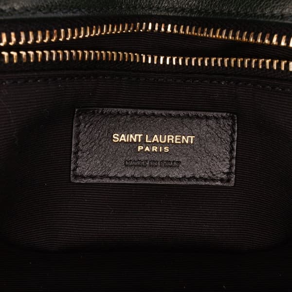Pre-owned Saint Laurent Small Quilted Lambskin Becky Chain Shoulder Bag Green