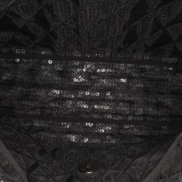 Pre-owned Chanel Maxi Hidden Sequins Mesh Flap Black