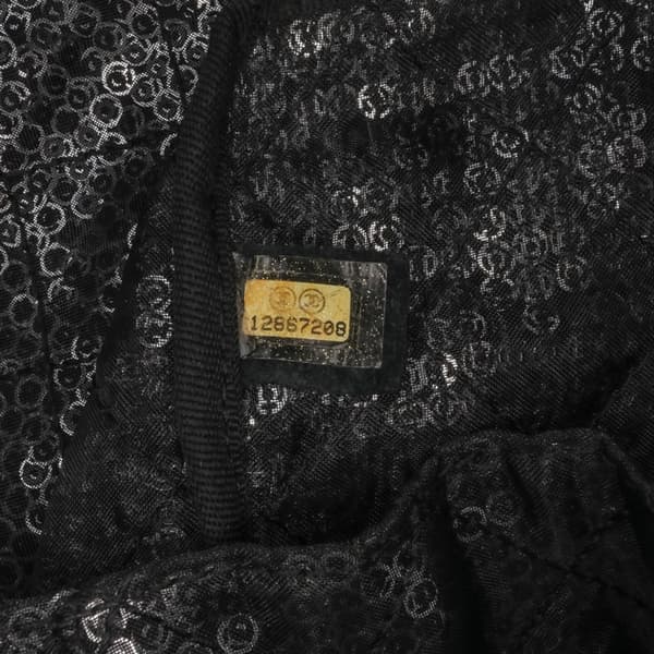 Pre-owned Chanel Maxi Hidden Sequins Mesh Flap Black