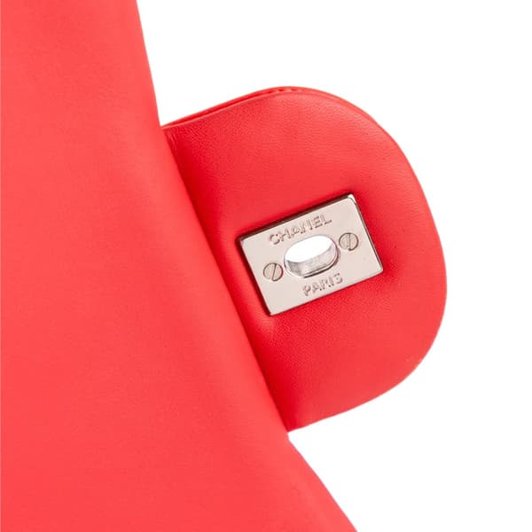 Pre-owned Chanel Jumbo Classic Patent Double Flap Red