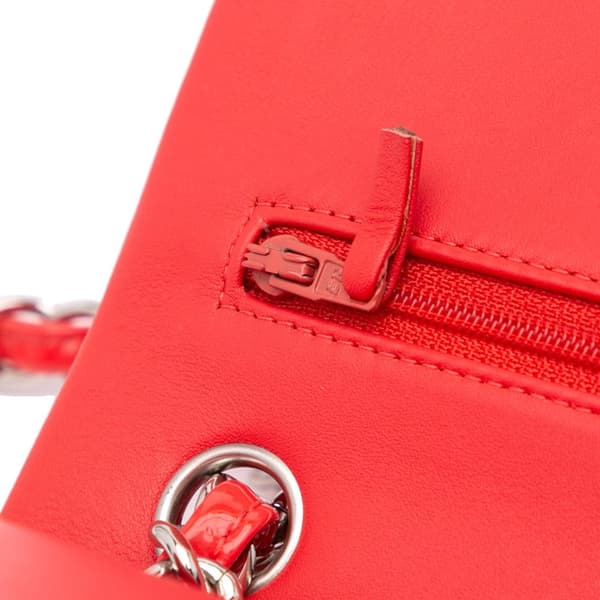 Pre-owned Chanel Jumbo Classic Patent Double Flap Red