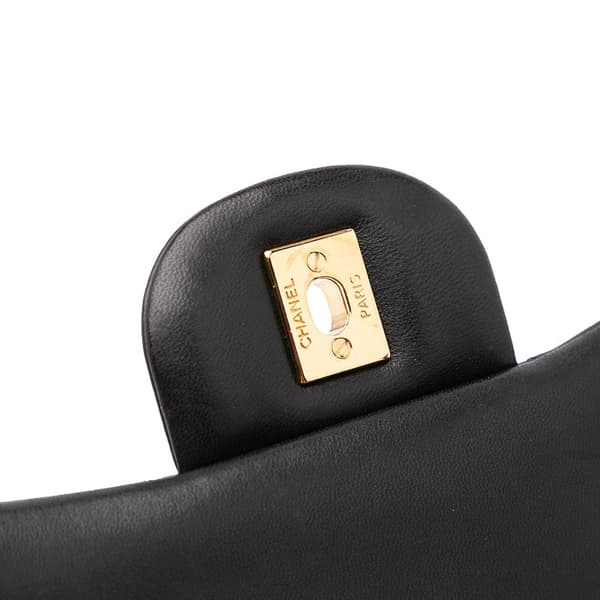 Pre-owned Chanel Jumbo Classic Lambskin Double Flap Black