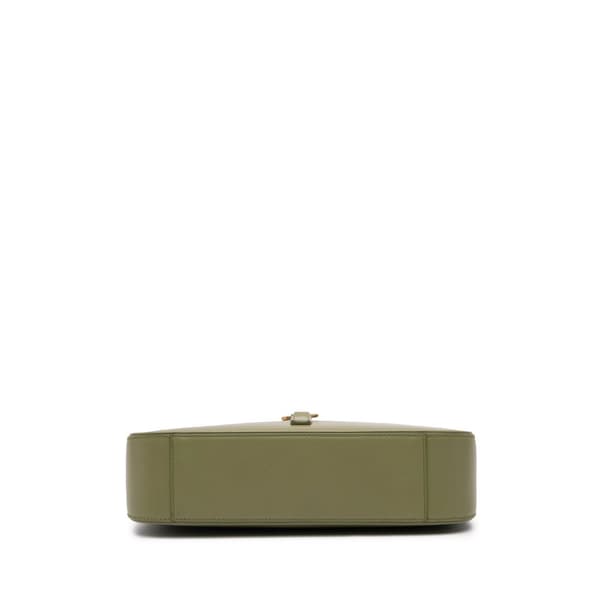 Pre-owned Saint Laurent Leather Le 5 a 7 Shoulder Bag Green