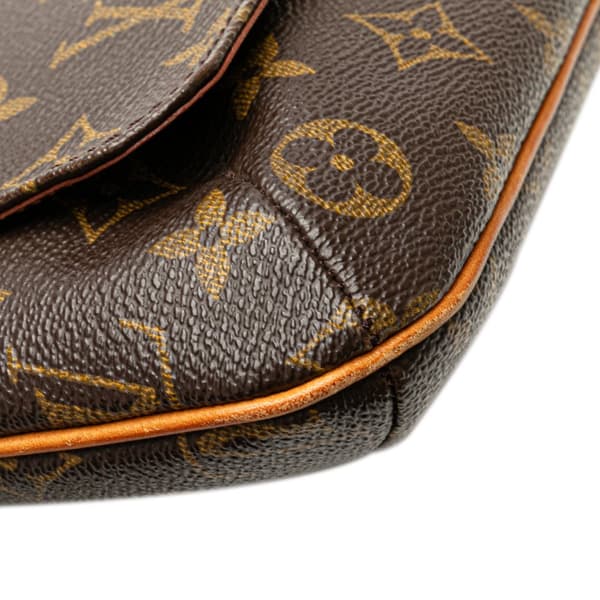 Pre-owned Louis Vuitton Monogram Musette Salsa Short Strap Brown
