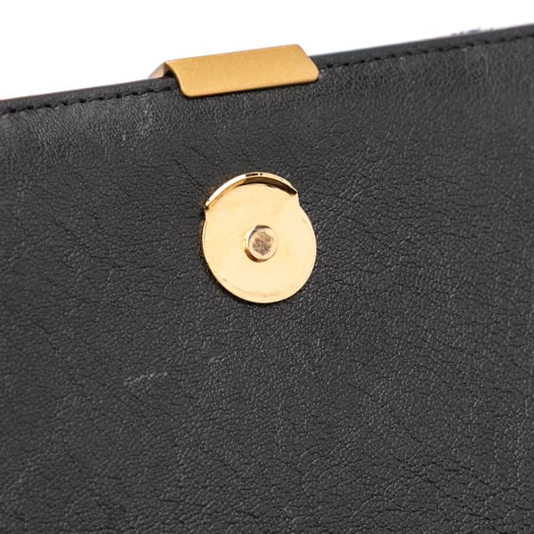 Pre-owned Saint Laurent Mini Quilted Lambskin Becky Chain Bag Black