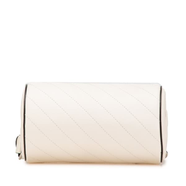 Pre-owned Gucci Mini Leather Blondie Shoulder Bag White