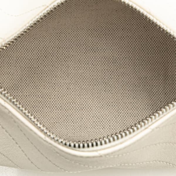 Pre-owned Gucci Mini Leather Blondie Shoulder Bag White