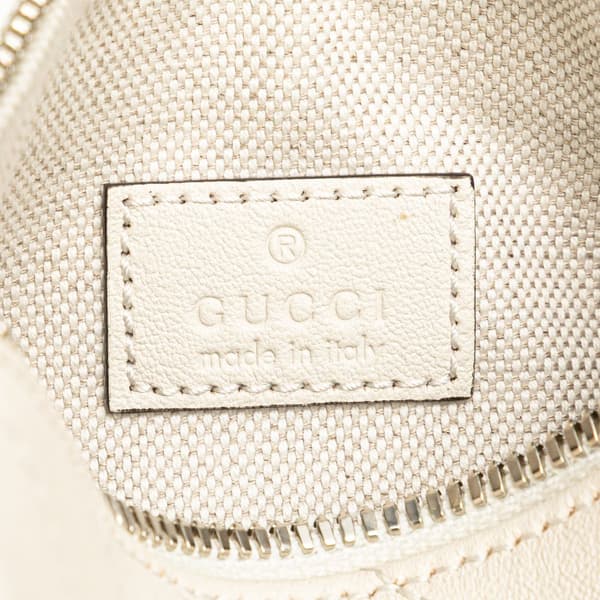 Pre-owned Gucci Mini Leather Blondie Shoulder Bag White