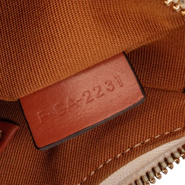 Pre-owned Celine Triomphe Coated Canvas Ava Shoulder Bag Brown