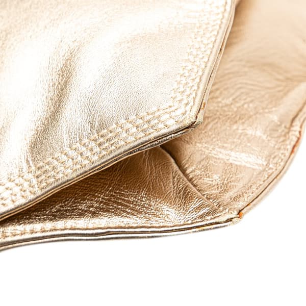 Pre-owned LOEWE Nappa Flamenco Knot Shoulder Bag Gold