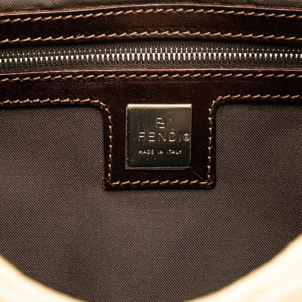 Pre-owned Fendi Zucca Canvas Shoulder Bag Brown