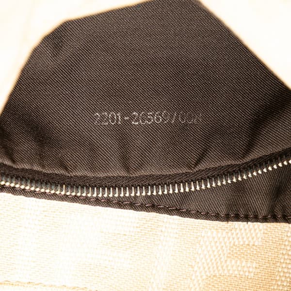 Pre-owned Fendi Zucca Canvas Shoulder Bag Brown