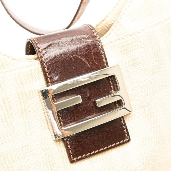 Pre-owned Fendi Zucca Canvas Shoulder Bag Brown