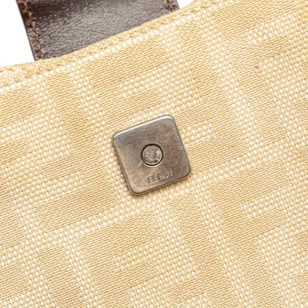 Pre-owned Fendi Zucca Canvas Shoulder Bag Brown