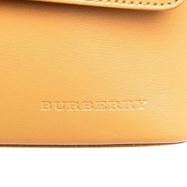 Pre-owned Burberry Leather Flap Shoulder Bag Brown