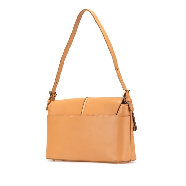 Pre-owned Burberry Leather Flap Shoulder Bag Brown
