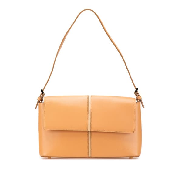 Pre-owned Burberry Leather Flap Shoulder Bag Brown