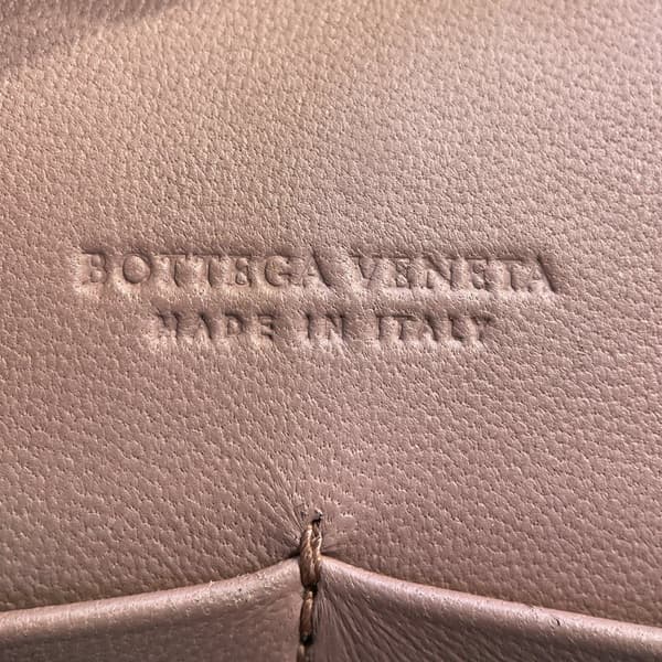 Pre-owned Bottega Veneta Nappa Intrecciato Chain Wallet Pink