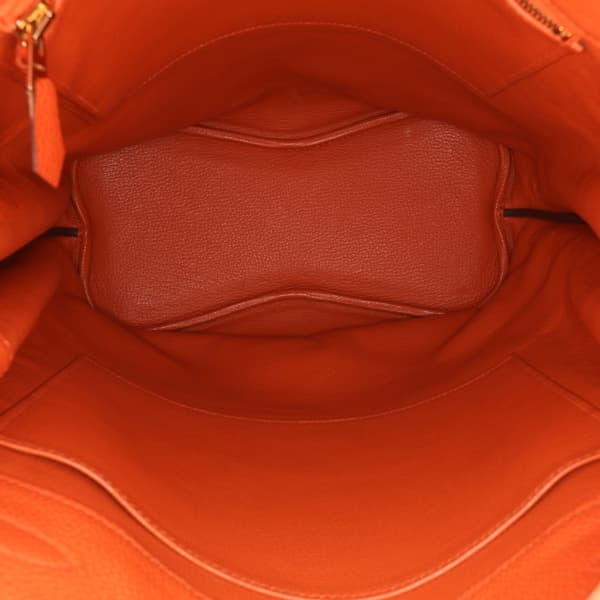 Pre-owned Hermès Togo So Kelly 26 Orange