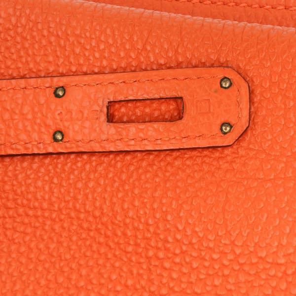 Pre-owned Hermès Togo So Kelly 26 Orange