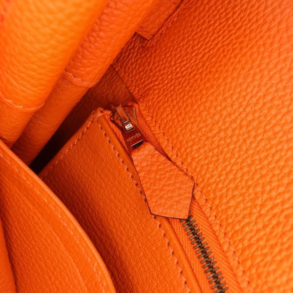 Pre-owned Hermès Togo So Kelly 26 Orange